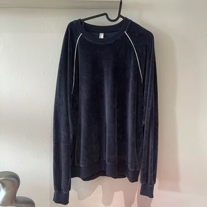 American Apparel velour long sleeve raglan crew